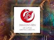Logo for Dragon's Den set inside the Penticton Reads 2025 graphics