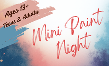 The words Paint Night surrounded by paint brushes